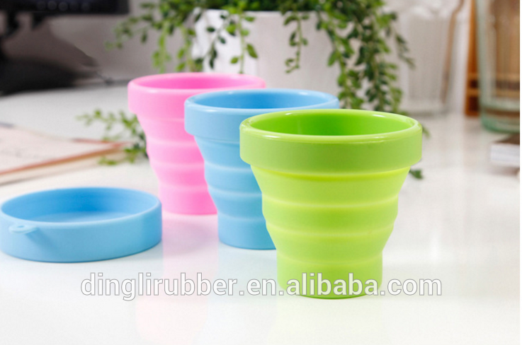 Promotional silicone collapsible water bottle Heat Resistanc