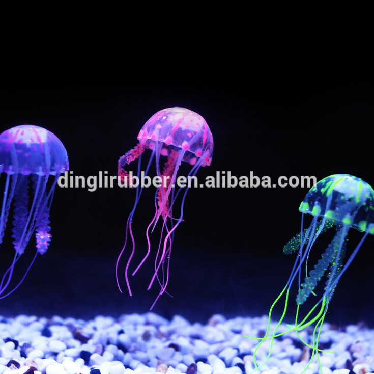 silicone jellyfish aquarium decoration For Fish Tank